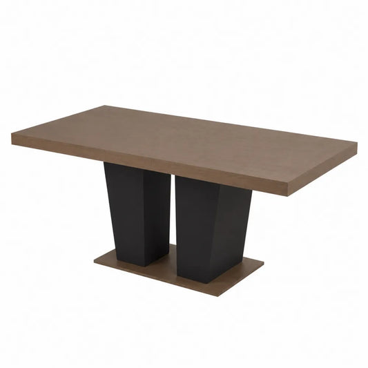 Tavolo da pranzo rettangolare in legno e metallo 200x100x75 cm